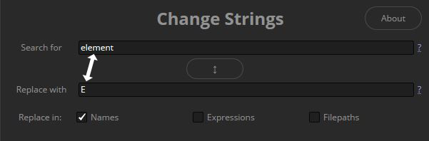 Change strings search behavior 