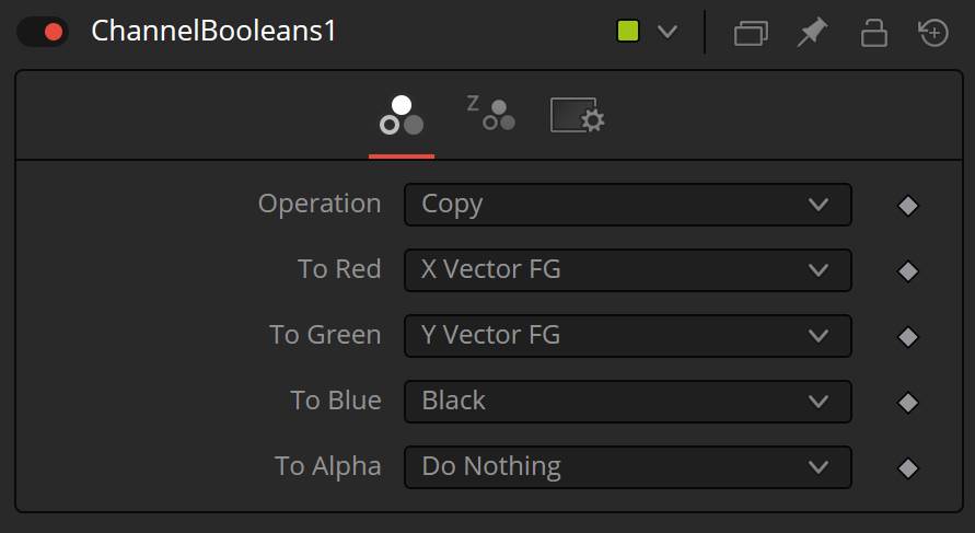 ChannelBooleans copy motion vectors to Red and Green Channels