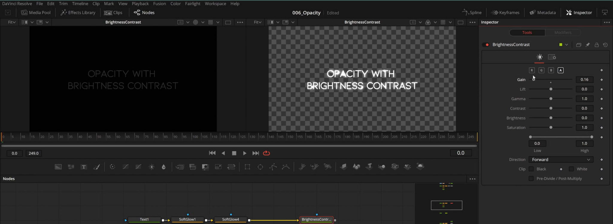 davinci resolve fusion opacity