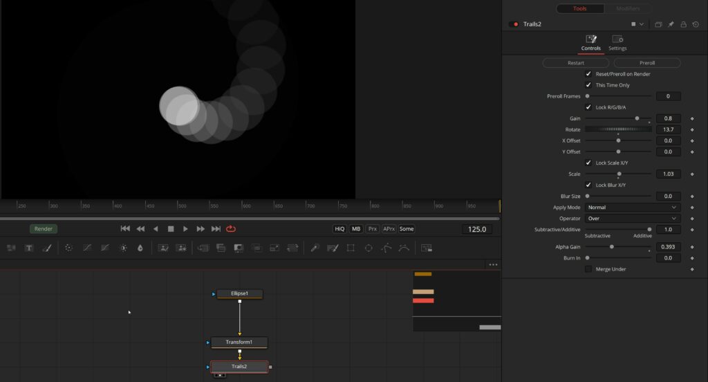 Sin expression and trails tool