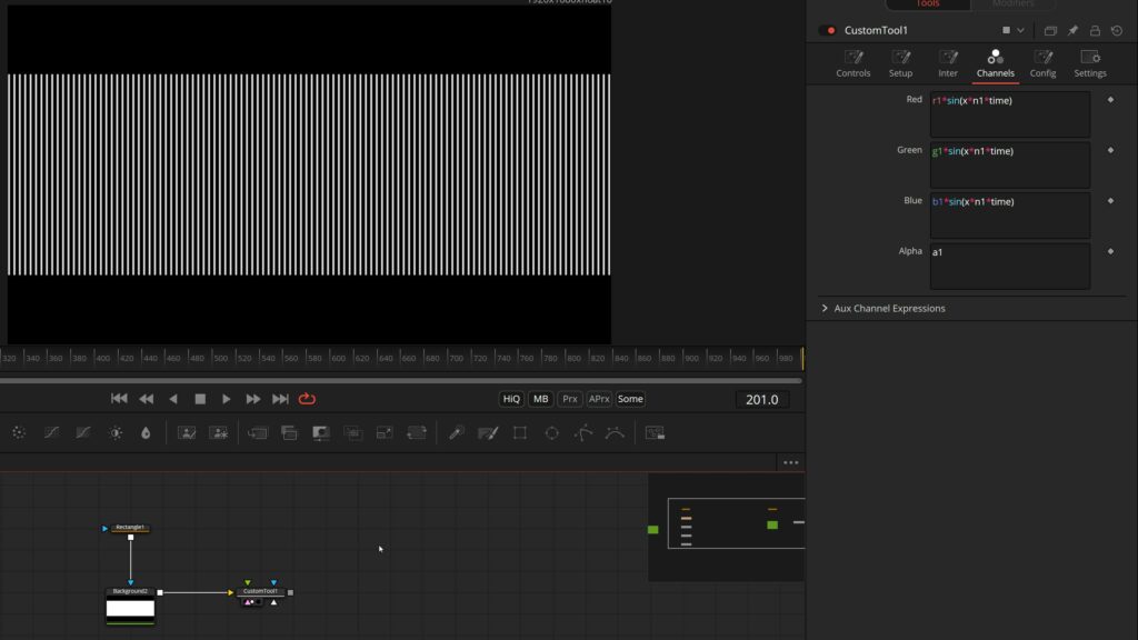 sin() in a custom tool