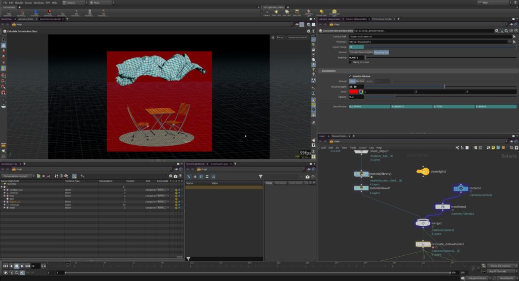 Calculate Data Window HDA in the Solaris flow in Houdini